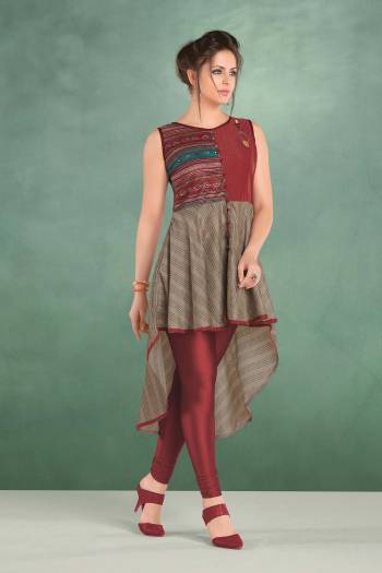 Attrective Look This Designer Readymade Kurti In Fine Color Fabricated On Rayon Silk. It Is Beautified With Designer Style. For A Festive And Partywear Designer Kurti. Buy Now.