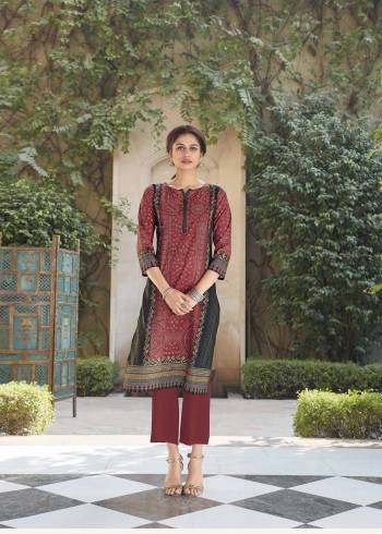 Attrective Look This Designer Readymade Kurti In Fine Color Fabricated On Rayon Silk. It Is Beautified With Designer Style. For A Festive And Partywear Designer Kurti. Buy Now.