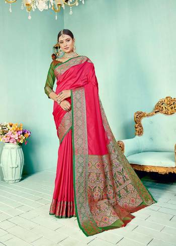 Look Attractive Wearing This Two Tone Colored Saree Paired With Contrasted Colored Blouse.  This Heavy Designer Wevon Kashmiri Work Saree Is Soft Two Tone Silk Based Which Gives A Rich Look To Your Personality. Buy This Pretty Saree Now.