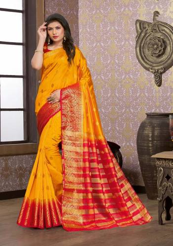 Grab This Pretty Elegant Looking Designer Saree In Dark Color Paired With Contrasting Colored Blouse. This Saree And Blouse Are Silk Based Beautified With Wevon Jari Designer Work. Buy Now.