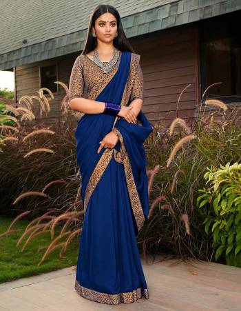 Adorn The Pretty Angelic Look Wearing This Heavy Broket Designer Saree In Nevy Blue Color Paired With Matching Blouse. This Saree Is Fabricated On Sambalpuri Silk Paired With Broket Fabricated Blouse. Its Pretty Color Pallete Will Give An Attractive Look To Your Personality. 