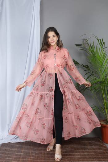 Stylist This Designer Readymade Long Kurti In Fine Color Fabricated On Georgette With Half Inner. It Is Beautified With Designer Printed And You Can Pair This Up For A Partywear Look. Buy Now.