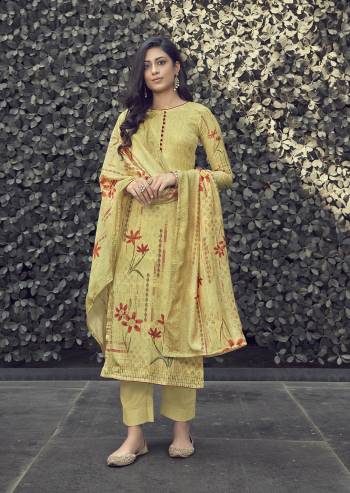 Atrective This Designer Long Length Suit In Fine Color.?Its Pretty Heavy Designer Digital Printed With Embroidery Work Top Is Muslin Based Paired With Santoon Bottom And Muslin Fabricated Dupatta Which Gives An Attractive To The Suit.