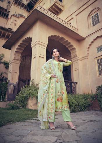 Garb This Designer Long Length Suit In Fine Color.?Its Pretty Heavy Designer Digital Printed With Embroidery Work Top Is Muslin Based Paired With Santoon Bottom And Chiffon Fabricated Dupatta Which Gives An Attractive To The Suit.