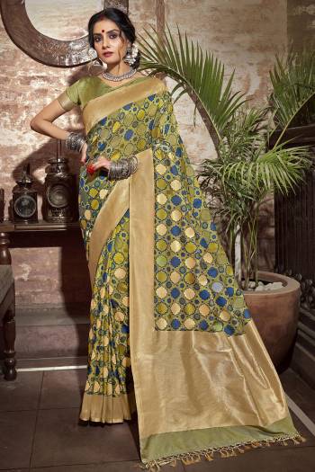 Look Attractive Wearing This Partywear Saree Are Fine Saree Paired With Blouse.  This Heavy Designer Wevon Work Saree Is Banarasi Silk Based And Blouse Are Banarasi Silk Fabric. Which Gives A Rich Look To Your Personality. Buy This Pretty Saree Now.