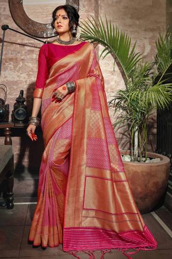 Look Attractive Wearing This Partywear Saree Are Fine Saree Paired With Blouse.  This Heavy Designer Wevon Work Saree Is Banarasi Silk Based And Blouse Are Banarasi Silk Fabric. Which Gives A Rich Look To Your Personality. Buy This Pretty Saree Now.