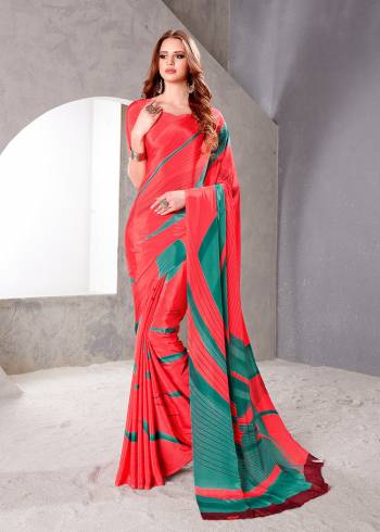 Look Party Wear Saree Are Fine Saree Paired With Matching Blouse.This Heavy Designer Printed Saree Is Crepe Silk Based And Blouse Are Crepe Silk Fabric. Which Gives A Rich Look To Your Personality. Buy This Pretty Saree Now.