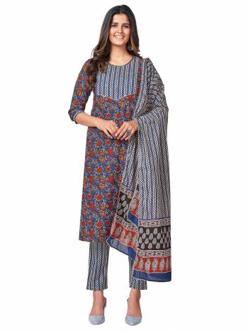 Attrective Summer Collection This Designer Redymade Suit In Fine Color Paired. Its Printed Top And Bottom Are Cotton Fabric With Designer Printed And Hand Work. Buy this Suit Now.