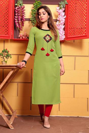 Attrective This Readymade Long Kurti In Fine Color Fabricated On Galaxi Cotton Beautified With Hand Embroidery Work. It Is Light In Weight And Easy To Carry All Day Long. 