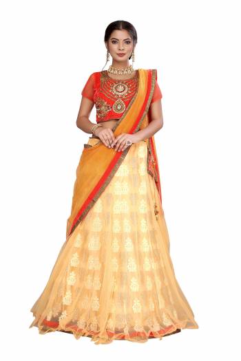 Garb This Designer Lehenga Choli In Fine Color. This Designer Embroidery And  Lehenga Choli Is Velvet Based Paired With Net Fabricated Dupatta, It Is Beautified With Lovely Attractive Look.