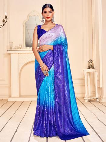 Garb This Party Wear Saree Are Fine Saree Paired With Matching Blouse.This Heavy Designer Sequance Embroidery Work Saree Is Art Silk Based And Blouse Are Art Silk Fabric. Which Gives A Rich Look To Your Personality. Buy This Pretty Saree Now.