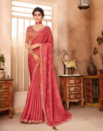 Adorn The Pretty Angelic Look Wearing This Heavy Designer Saree In Fine Color Paired With Blouse. This Saree Is Fabricated On Jacquard Silk Paired With Broket Silk Fabricated Jacquard Blouse. Its Pretty Color Pallete Will Give An Attractive Look To Your Personality. 