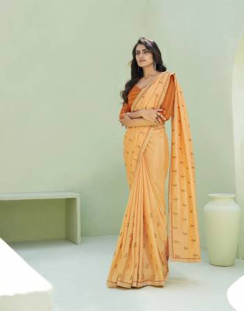 Garb This Party Wear Saree Are Fine Saree Paired With Matching Blouse.This Heavy Thread Embroidery Saree Is Dola Silk Based And Blouse Are Art Silk Fabric. Which Gives A Rich Look To Your Personality. Buy This Pretty Saree Now.