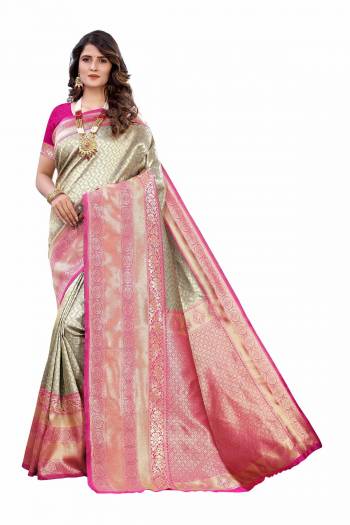 Adorn The Pretty Angelic Look Wearing This Heavy Designer Saree In Fine Color Paired With Blouse. This Saree Is Fabricated On Lichi Silk Paired With Blouse. Its Pretty Color Pallete Will Give An Attractive Look To Your Personality. 