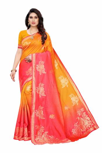 Adorn The Pretty Angelic Look Wearing This Heavy Wevon Designer Saree In Fine Color Paired With Blouse. This Saree Is Fabricated On Lichi Silk Paired With Blouse. Its Pretty Color Pallete Will Give An Attractive Look To Your Personality. 