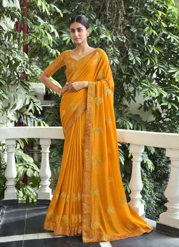 Grab This Pretty Elegant Looking Designer Saree In Fine Color Paired With Blouse. This Saree Are Vichitra Silk And Blouse Are Broket Based Beautified With Embroidery. Buy Now.