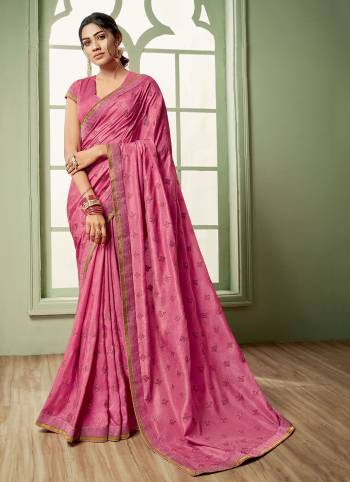 Attrective This Party Wear Saree Are Fine Saree Paired With Matching Blouse.This Heavy Designer Embroidry Saree Is Dola Silk And Blouse Fabric. Which Gives A Rich Look To Your Personality. Buy This Pretty Saree Now.