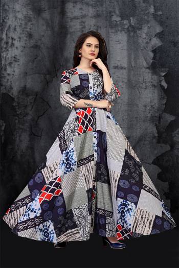 This Designer Readymade Long Gown In Fine Color. This  Pretty Gown Is Fabricated On Maslin Beautified With Designer Printed. Its Fabric Is Soft Towards Skin And Easy To Carry All Day Long. 