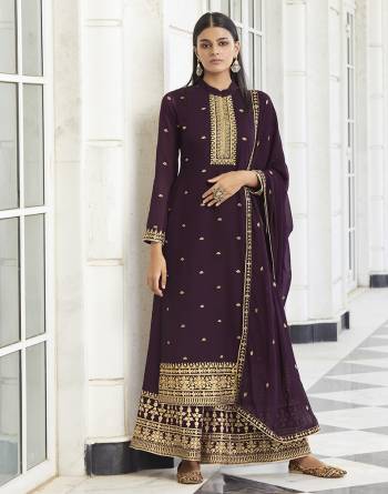 Attrective This Designer Long Length Suit In Lovely Fine Color.?Its Pretty Heavy Designer Embroidred Work Top Is Georgette Based Paired With Georgette Bottom And Georgette Fabricated Printed Dupatta Which Gives An Attractive To The Suit.