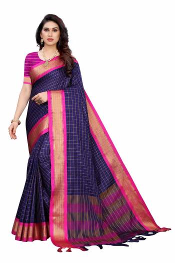 Adorn The Pretty Angelic Look Wearing This Heavy Wevon Designer Saree In Fine Color Paired With Blouse. This Saree Is Fabricated On Soft Silk Paired With Blouse. Its Pretty Color Pallete Will Give An Attractive Look To Your Personality. 