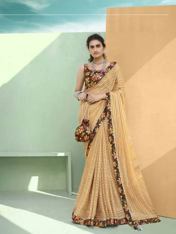 Grab This Pretty Elegant Looking Designer Saree In Fine Light Color Paired With Multy Color Blouse. This Saree Are Chiffon And Blouse Are Art Silk Based Beautified With Printed Blouse And Borer And Parsh. Buy Now.