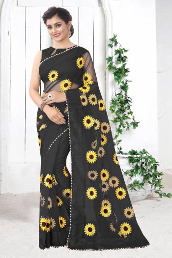 Look Attractive Wearing This Fine Colored Saree Paired With Blouse.  This Heavy Designer Work Saree Is Mono Net Based And Blouse Are Banglori Silk.Which Gives A Rich Look To Your Personality. Buy This Pretty Saree Now.