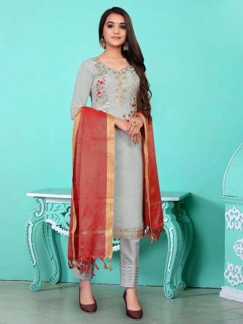 Look Pretty This Designer Long Length Suit In Lovely Fine Color.?Its Heavy Designer Hand Embroidred Work Top Is Modal Chanderi Based Paired With Santoon Bottom And Banarasi Silk Fabricated Dupatta Which Gives An Attractive To The Suit.