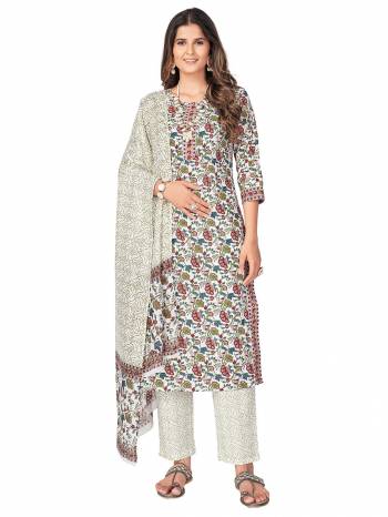 Attrective Summer Collection This Designer Redymade Suit In Fine Color Paired. Its Designer Printed Top,Bottom And Dupatta Are Cotton Fabric With Work . Buy this Suit Now.