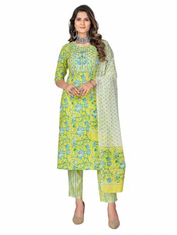 Attrective Summer Collection This Designer Redymade Suit In Fine Color Paired. Its Designer Printed Top,Bottom And Dupatta Are Cotton Fabric With Work . Buy this Suit Now.