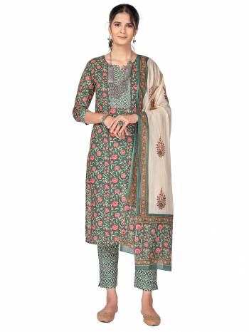 Attrective Summer Collection This Designer Redymade Suit In Fine Color Paired. Its Designer Printed Top,Bottom And Dupatta Are Cotton Fabric With Work . Buy this Suit Now.