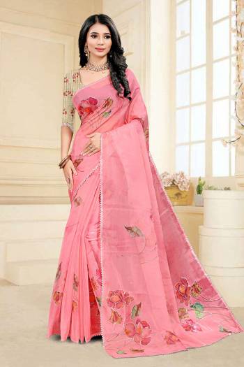 Attrective This Party Wear Saree Are Fine Saree Paired With Contrased Blouse.This Heavy Designer Kupy Work Printed Saree Is Organza And Blouse Are Art Silk Fabric. Which Gives A Rich Look To Your Personality. Buy This Pretty Saree Now.