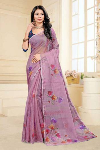 Attrective This Party Wear Saree Are Fine Saree Paired With Contrased Blouse.This Heavy Designer Kupy Work Printed Saree Is Organza And Blouse Are Art Silk Fabric. Which Gives A Rich Look To Your Personality. Buy This Pretty Saree Now.