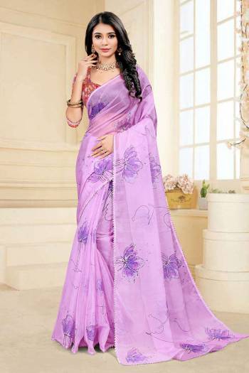 Attrective This Party Wear Saree Are Fine Saree Paired With Contrased Blouse.This Heavy Designer Kupy Work Printed Saree Is Organza And Blouse Are Art Silk Fabric. Which Gives A Rich Look To Your Personality. Buy This Pretty Saree Now.