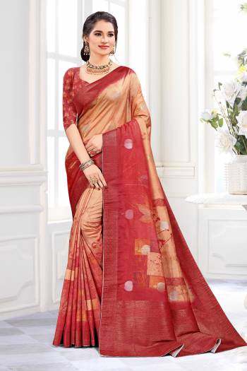 Looking This Party Wear Saree Are English Color Saree Paired With Contrased Blouse.This Wevon Film Jari Border Designer And Digital Printed Saree Is Poly Viscose And Blouse Are Art Silk Fabric. Which Gives A Rich Look To Your Personality. Buy This Pretty Saree Now.