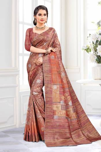 Looking This Party Wear Saree Are English Color Saree Paired With Contrased Blouse.This Wevon Film Jari Border Designer And Digital Printed Saree Is Poly Viscose And Blouse Are Art Silk Fabric. Which Gives A Rich Look To Your Personality. Buy This Pretty Saree Now.