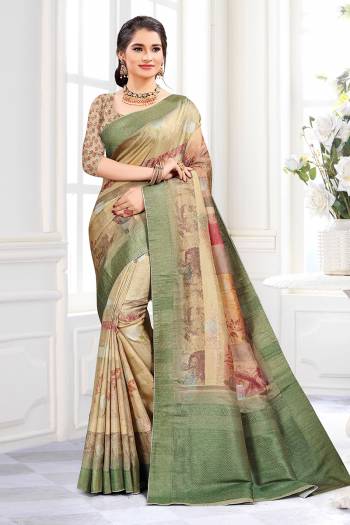 Looking This Party Wear Saree Are English Color Saree Paired With Contrased Blouse.This Wevon Film Jari Border Designer And Digital Printed Saree Is Poly Viscose And Blouse Are Art Silk Fabric. Which Gives A Rich Look To Your Personality. Buy This Pretty Saree Now.