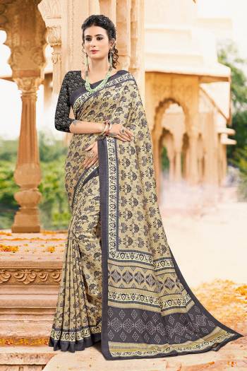 Garb This Party Wear Saree Are Fine Saree Paired With Contrased Blouse.This Heavy Designer Printed Saree And Blouse Are Tusser Slub Silk Fabric. Which Gives A Rich Look To Your Personality. Buy This Pretty Saree Now.