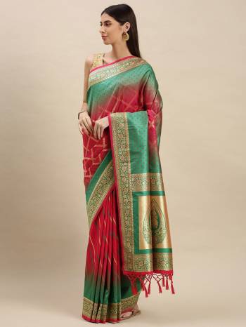 Garb This Partywear Saree Are Fine Saree Paired With Blouse.  This Heavy Designer Weaving Work Saree And Blouse Are Banarasi Silk Based Fabric. Buy This Pretty Saree Now.