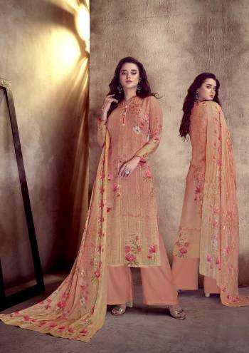 Look Pretty This Designer Long Length Suit In Lovely Light Color.?Its Pretty Designer Digital Printed And Embroidery Work Top Is Maslin Paired With Santoon Bottom And Silk Fabricated Dupatta Which Gives An Attractive To The Suit.