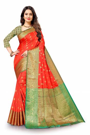 Look Attractive Wearing This Partywear Saree Are Fine Saree Paired With Blouse.This Heavy Designer Wevon Work Saree And Blouse Are Lichi Silk Based Fabric. Buy This Pretty Saree Now.