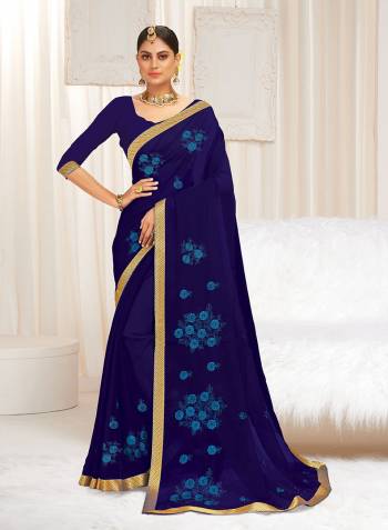 Looking This Fine Colored Saree Paired With Blouse.This Heavy Designer Saree Is Georgette Based With Blouse Which Gives A Rich Look To Your Personality. Buy This Pretty Saree Now.