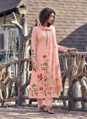 Attrective This Designer Long Length Suit In Lovely Light Color.?Its Pretty Heavy Designer Digital Printed With Hand Work Top Is Cambric Cotton Based Paired With Cotton Bottom And Bemberg Chiffon Fabricated Dupatta Which Gives An Attractive To The Suit.