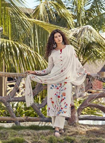 Attrective This Designer Long Length Suit In Lovely Light Color.?Its Pretty Heavy Designer Digital Printed With Hand Work Top Is Cambric Cotton Based Paired With Cotton Bottom And Bemberg Chiffon Fabricated Dupatta Which Gives An Attractive To The Suit.