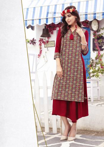 Attrective Look This Readymade Long Kurti In Fine Color Fabricated On Cotton Beautified With Printed. It Is Light In Weight And Easy To Carry All Day Long. 