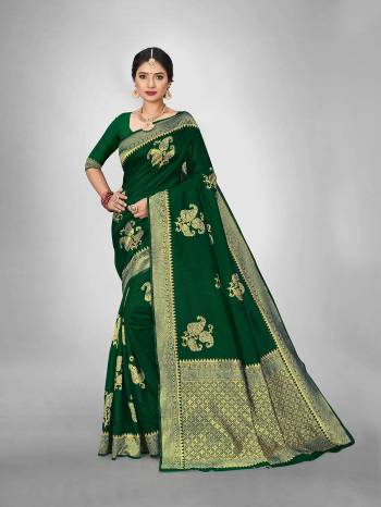 Attractive Wearing This Fine Colored Saree Paired With Blouse.This Heavy Designer Wevon Saree Is Art Silk Based And Blouse Which Gives A Rich Look To Your Personality. Buy This Pretty Saree Now.