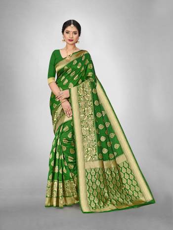  This Fine Colored Saree Paired With Blouse.This Heavy Designer Wevon Saree Is Art  Silk Based And Blouse Which Gives A Rich Look To Your Personality. Buy This Pretty Saree Now.