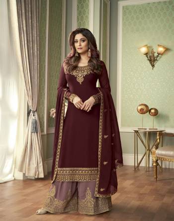 Look Pretty This Designer Long Length Suit In Lovely Light Color.?Its Pretty Designer Jari Embroidery Work Top Is Georgette Paired With Georgette Bottom And Georgette Fabricated Dupatta Which Gives An Attractive To The Suit.