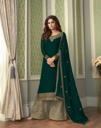 Look Pretty This Designer Long Length Suit In Lovely Light Color.?Its Pretty Designer Jari Embroidery Work Top Is Georgette Paired With Georgette Bottom And Georgette Fabricated Dupatta Which Gives An Attractive To The Suit.