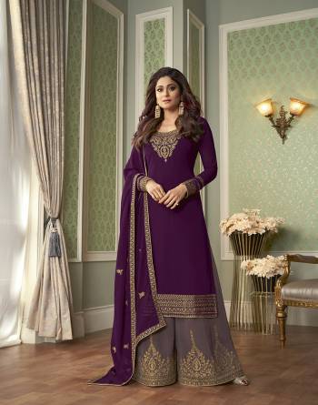 Look Pretty This Designer Long Length Suit In Lovely Light Color.?Its Pretty Designer Jari Embroidery Work Top Is Georgette Paired With Georgette Bottom And Georgette Fabricated Dupatta Which Gives An Attractive To The Suit.