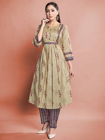 Attrective Partywear Collection This Designer Redymade Derss In Fine Color Paired. Its Designer Top With Bottom Are Cotton Fabric With Designer Printed . Buy this Suit Now.